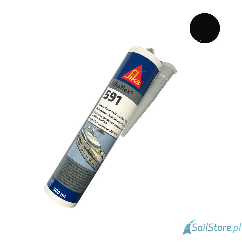 Sikaflex 591 elastyczna masa hybrydowa do klejenia i uszczelniania 300 ml, czarny