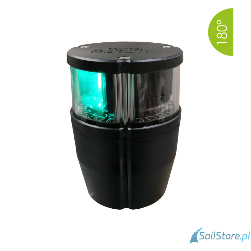 Lampa nawigacyjna NAVIPRO Horizontal burtowa lewa zielona 180° LED, 2NM, 10-30V, obudowa czarna