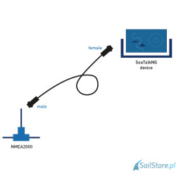 Raymarine Kabel adaptera NMEA2000 (męski) do SeaTalkNG (żeński) - 120 mm