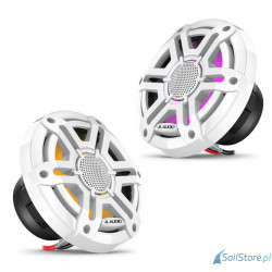 JL Audio - Głośniki morskie M200 6,5″ z diodami RGB LED, z maskownicą White Sport, para