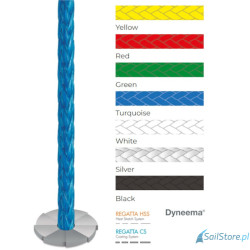 Regatta Ropes Dyna Speed lina fałowa, Dyneema SK 78 - oplot 12 -splotowego poliestru HT, rozmiary 1,5-12 m