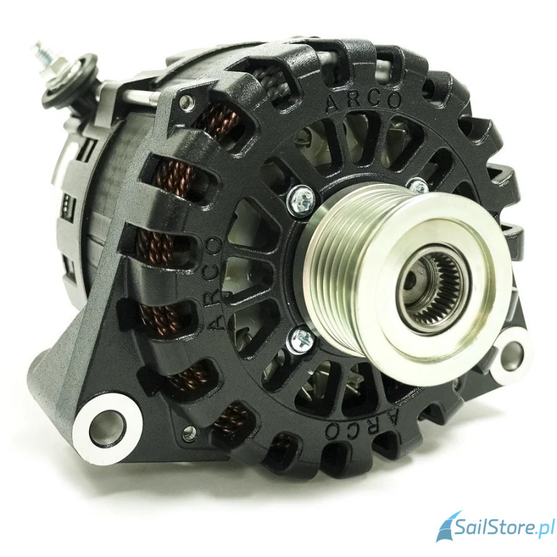 ARCO Zeus - alternator 48V 8kW, obudowa Truck Mount, Plus na boku, Regulacja zewnętrzna, Koło pasowe 62 mm, Profil K4