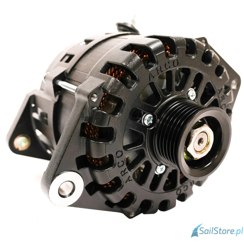 ARCO Zeus - alternator A275L 12V 310A, Typ montażu 3,15'R Saddle Mount, Plus z tyłu, Regulacja zewnętrzna, Koło pasowe 49 mm