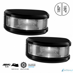Lampa nawigacyjna NAVISLIM burtowa biała 2x180°, 2NM, 10-30V