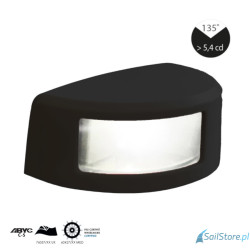 Lampa nawigacyjna NAVISLIM rufowa biała 135°, 2NM, 10-30V, montaż poziomy, obudowa czarna