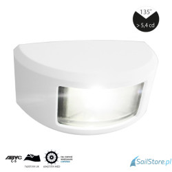 Lampa nawigacyjna NAVISLIM rufowa biała 135°, 2NM, 10-30V, montaż pionowy, obudowa biała