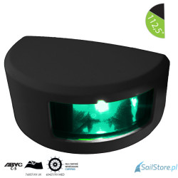 Lampa nawigacyjna NAVISLIM burtowa zielona 112,5°, 2NM, 10-30V, montaż pionowy, obudowa czarna