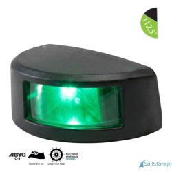 Lampa nawigacyjna NAVISLIM burtowa zielona 112,5°, 2NM, 10-30V, montaż poziomy, obudowa czarna