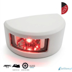 Lampa nawigacyjna NAVISLIM burtowa czerwona 112,5°, 2NM, 10-30V, montaż pionowy, obudowa biała