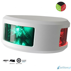 Lampa nawigacyjna NAVISLIM dwusektorowa zielone - czerwone 112,5°,  2NM, 10-30V, montaż poziomy, obudowa biała